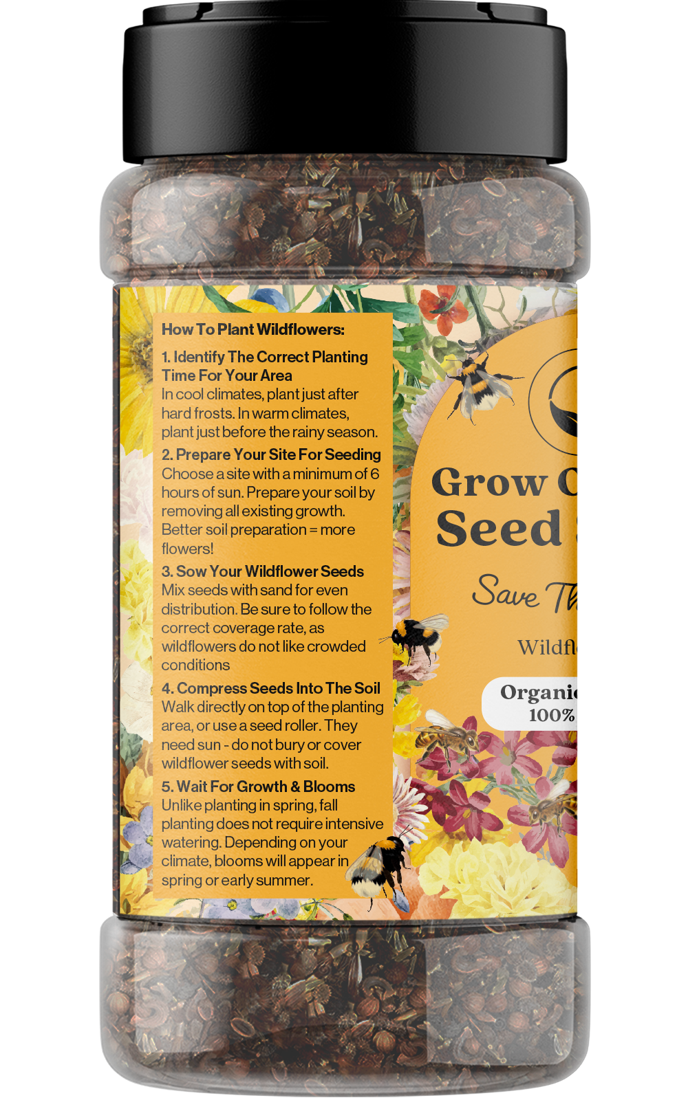 Wildflower Seed Shaker – Save The Bees Mix
