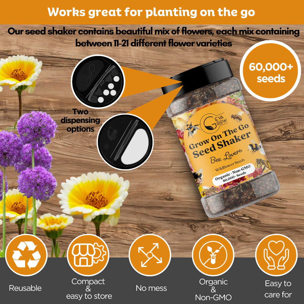 Wildflower Seed Shaker – Save The Bees Mix